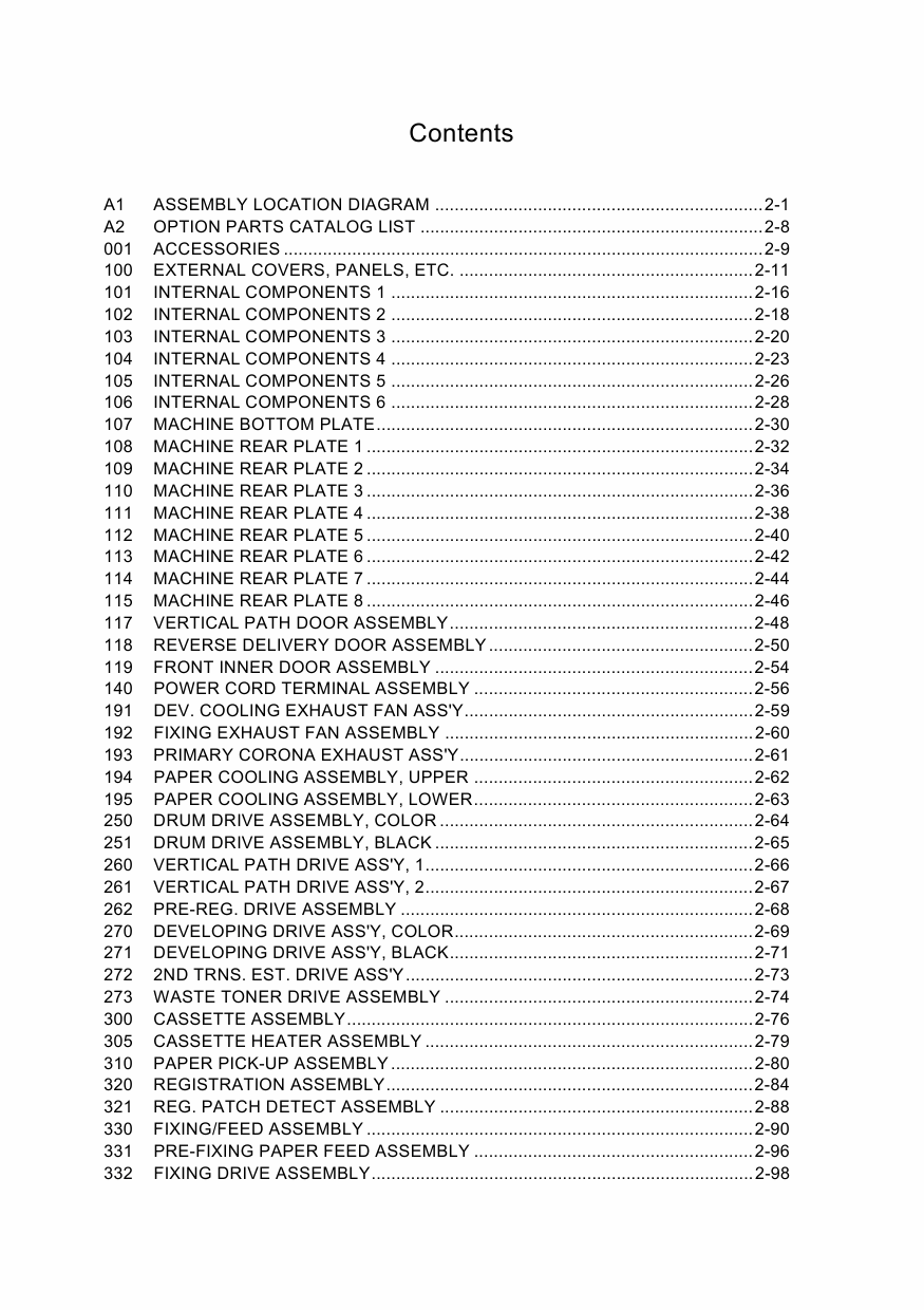 Canon imagePRESS C800 C700 Parts Catalog Manual-2